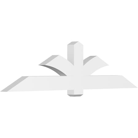 Ekena Millwork Redmond Architectural Grade PVC Gable Bracket, 84"W x 21"H x 4"D x 6"F, 6/12 Pitch GBP084X21X0406RED00
